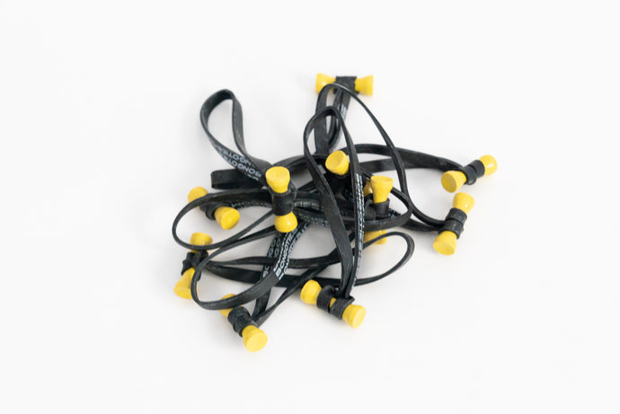 Bongo Ties - Black with Yellow